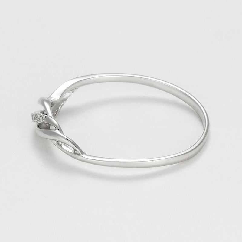 "Life" Gold Ring D 0.01 Ct - White Gold