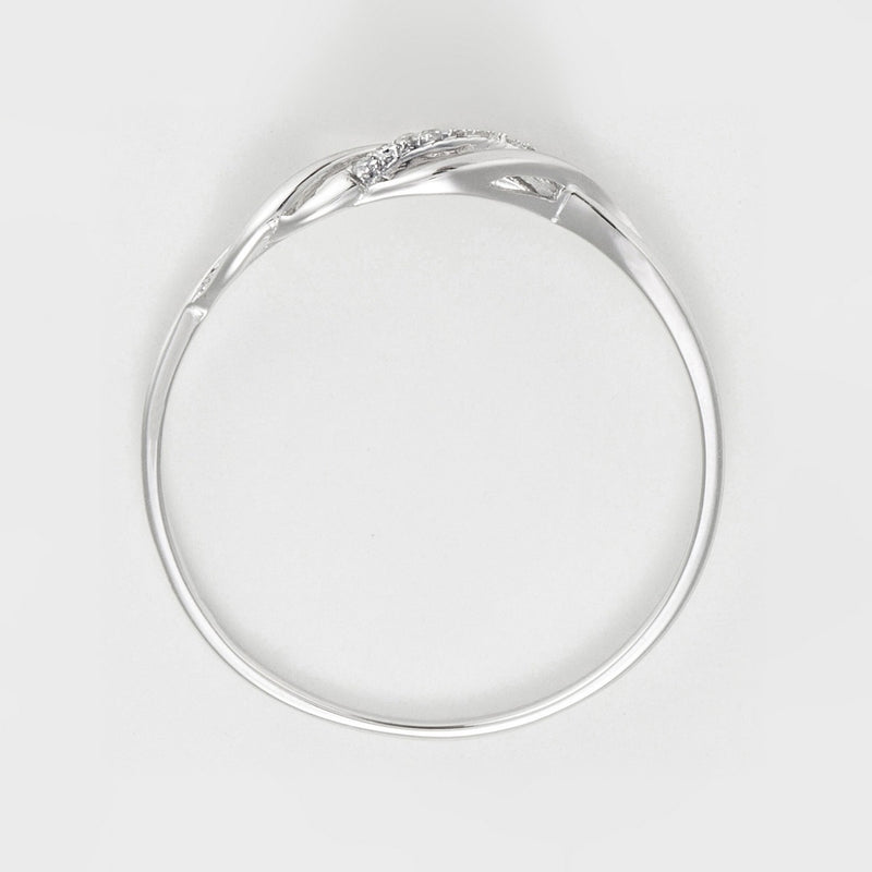 "Life" Gold Ring D 0.01 Ct - White Gold