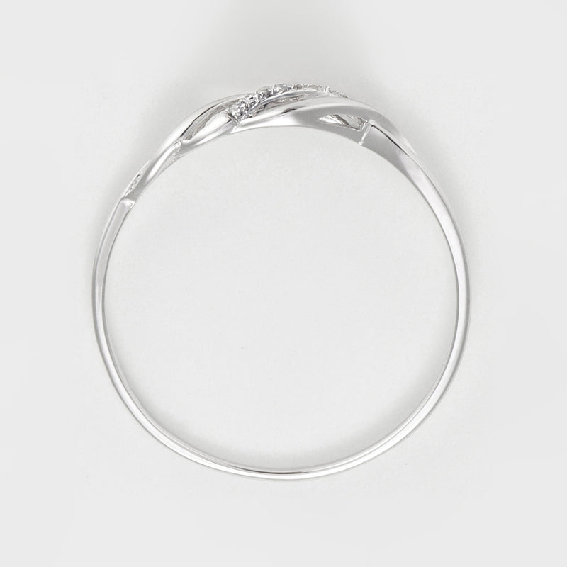 Bague "Life" Or D 0.01 Ct - Or Blanc 375/1000