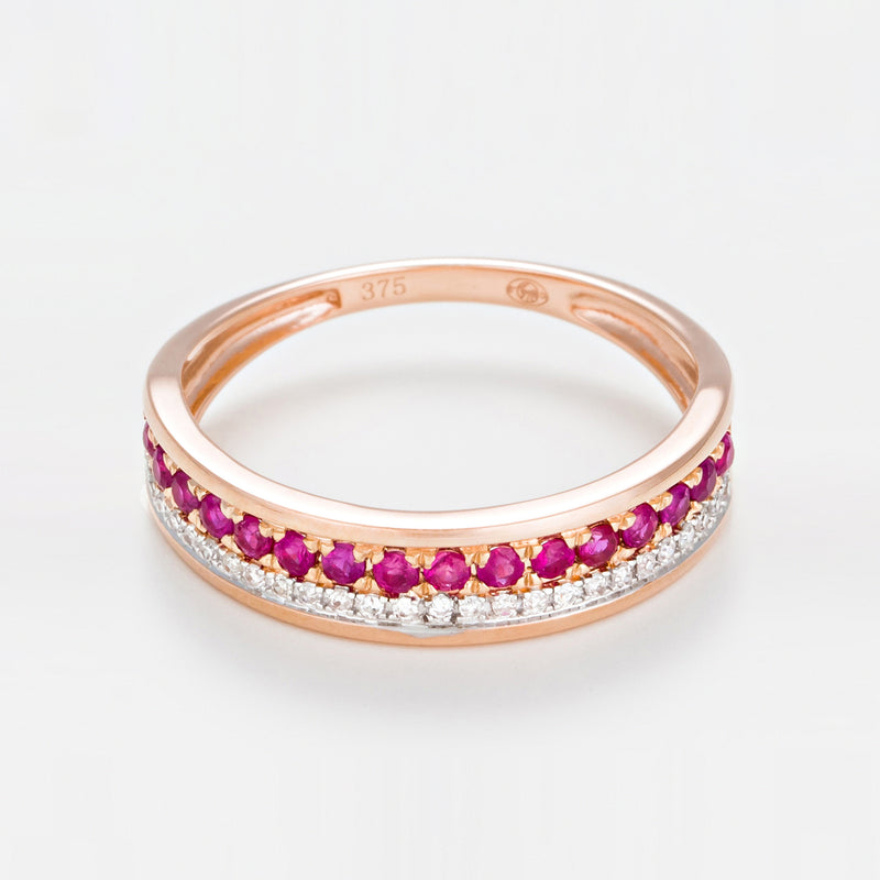 Bague "Double Voie" - Or Rose