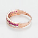 Bague "Double Voie" - Or Rose