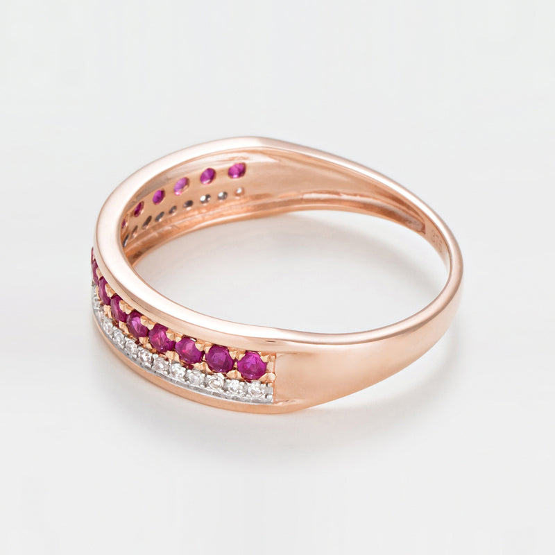 Bague "Double Voie" - Or Rose