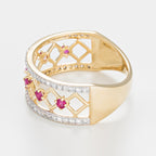 Bague "Rubis Losange" - Or Jaune 375/1000