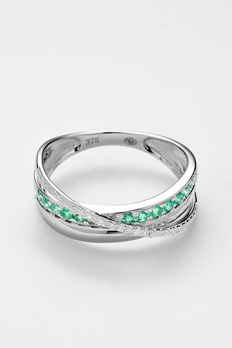 Bague "Rêve D'Émeraude" D0,08/27 E0,19/13