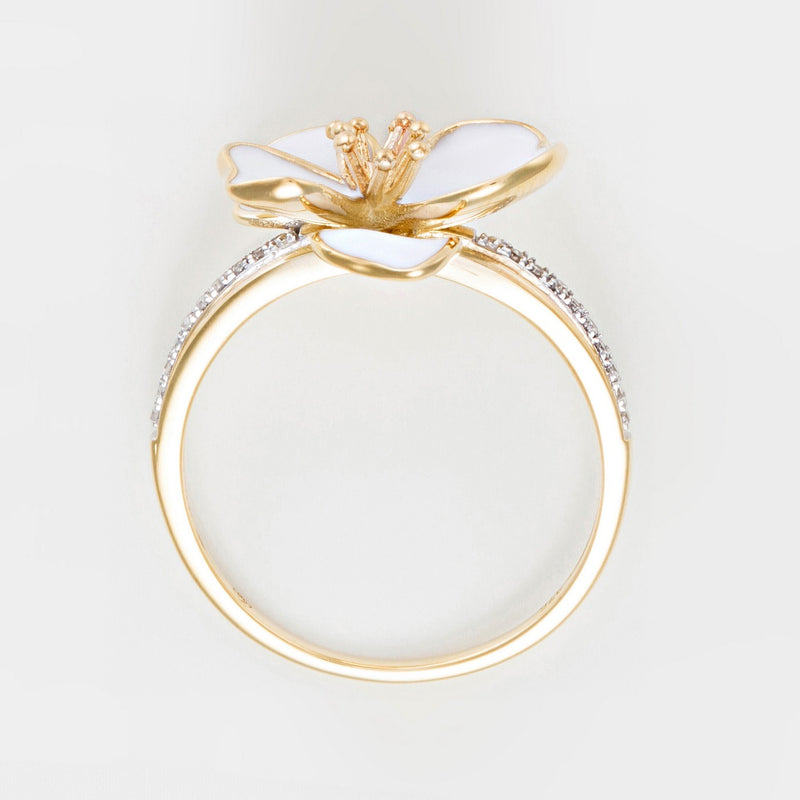 Ring "Orchidée" - Yellow gold 375/1000