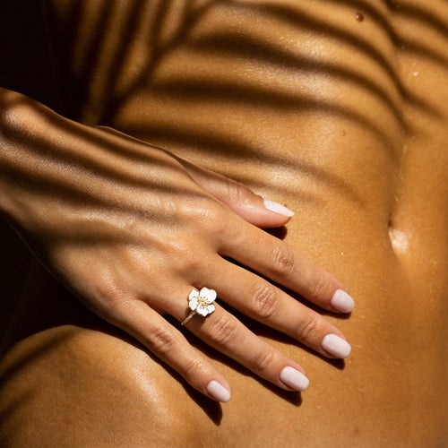 Bague "Orchidée" - Or Jaune