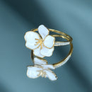 Ring "Orchidée" - Yellow gold 375/1000