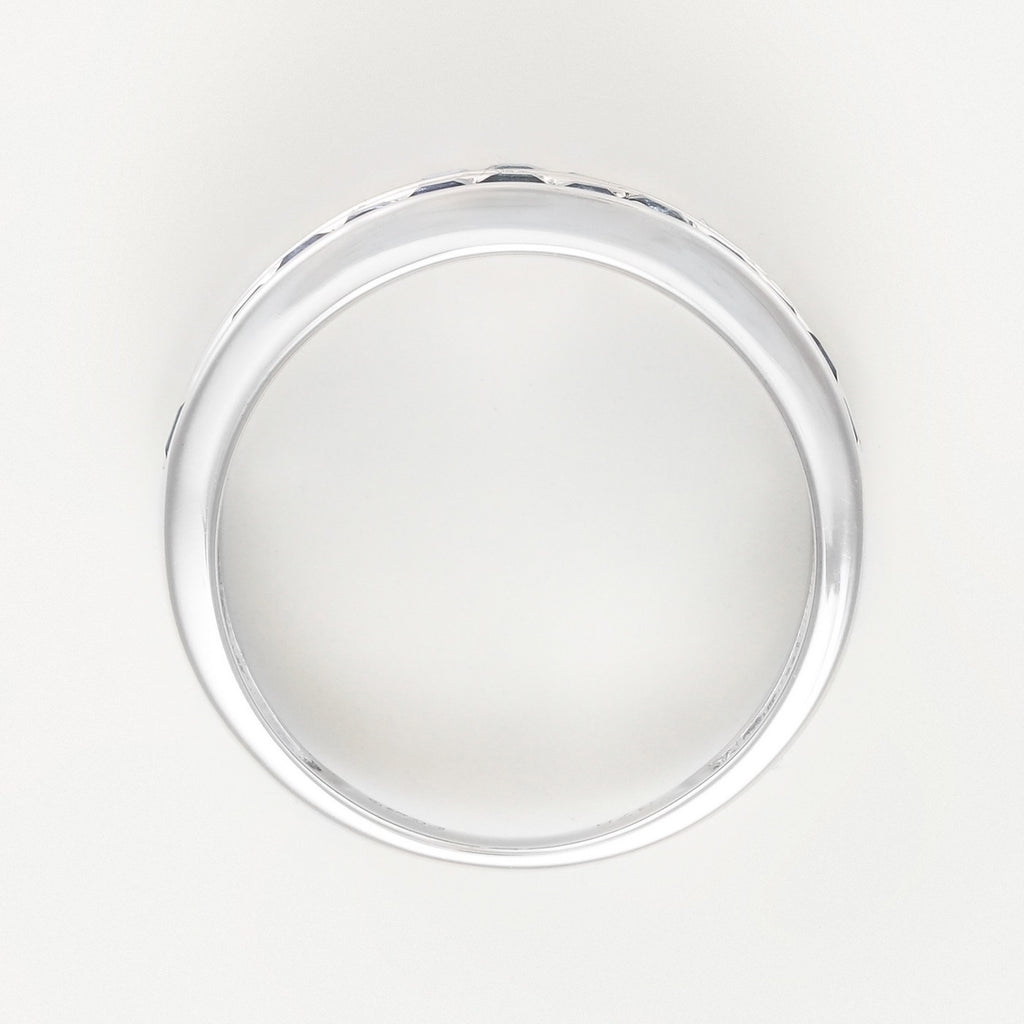 Bague "Princesses Saphir" D0,17/18 Saphir 1,7/26 - Or Blanc 375/1000