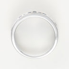 Bague "Princesses Saphir" D0,17/18 Saphir 1,7/26 - Or Blanc 375/1000