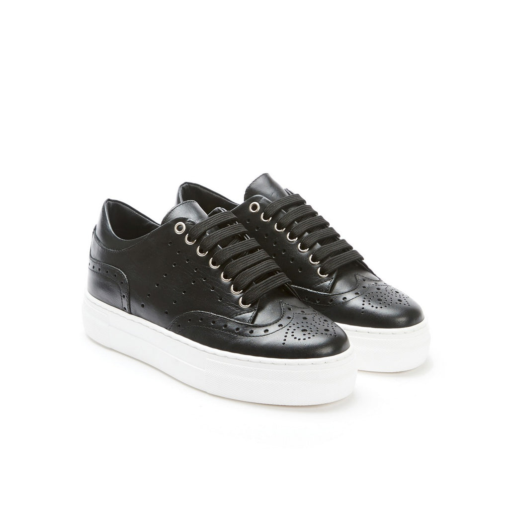 Baskets À Bout Fleuri - Noir - Femme