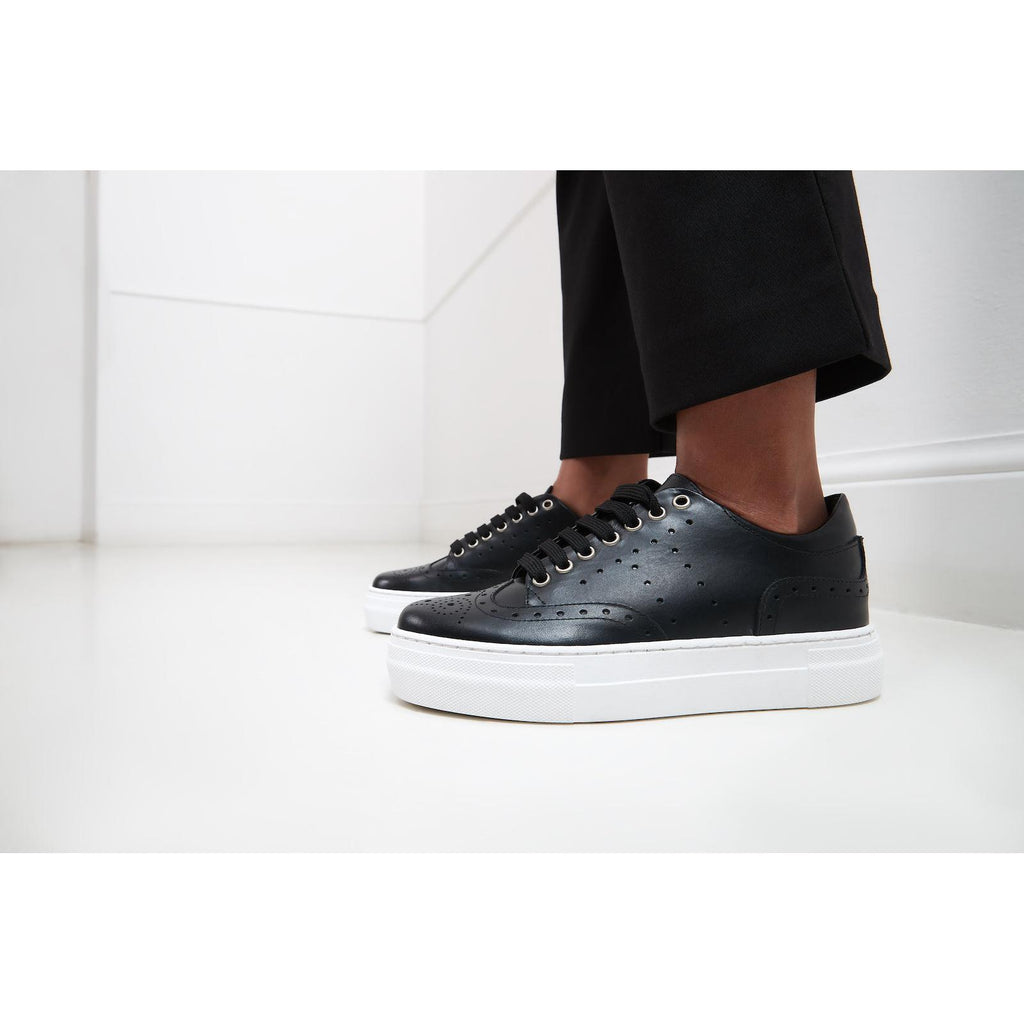 Baskets À Bout Fleuri - Noir - Femme