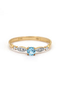 Bague "Rond D'Amour" Or Jaune 375/1000 Et Topaze