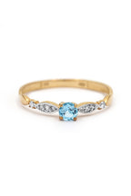 Bague "Rond D'Amour" Or Jaune 375/1000 Et Topaze