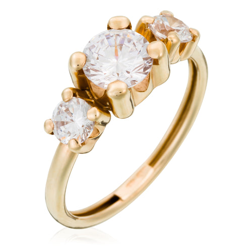 Bague "Trio D'Or" Or Jaune 375/1000