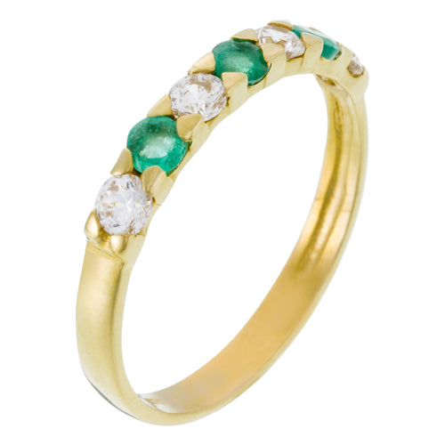 Bague "Emeraude Sacré" Or Jaune 375/1000