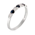 Bague "Saphir Sacré 0,11Ct/3" Or Blanc 375/1000