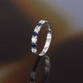 Bague "Saphir Sacré 0,11Ct/3" Or Blanc 375/1000