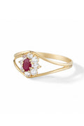 Bague "Red Queen" Rubis 0,23Ct/1 Or Jaune 375/1000