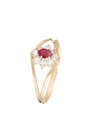 Bague "Red Queen" 0,23Ct/1 Or Jaune 375/1000