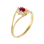 "Red Queen" Ring 0.23Ct/1 Yellow Gold 375/1000