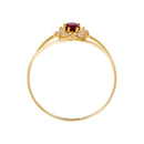 Bague "Red Queen" 0,23Ct/1 Or Jaune 375/1000