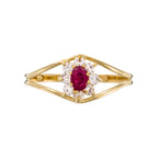 "Red Queen" Ring 0.23Ct/1 Yellow Gold 375/1000