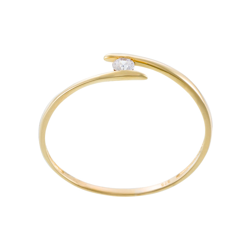 Bague "Arc" Or Jaune 0,06Ct/1 375/1000