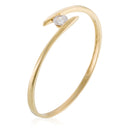 Bague "Arc" Or Jaune 0,06Ct/1 375/1000