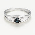 Bague " Marine" 3,7Ct/1 Or Saphir Et Blanc 375/1000