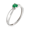 Bague "So Green"  0,24Ct/1 Or Blanc 375/1000