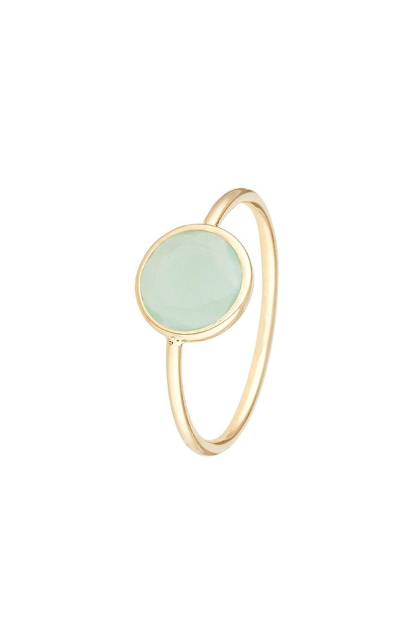 Ring "Aliyan" Grön jade, gult guld 375/1000