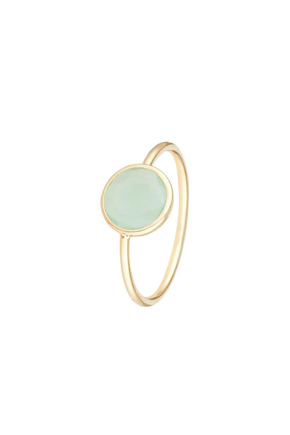 Bague "Aliyan"  Jade Verte, Or Jaune 375/1000