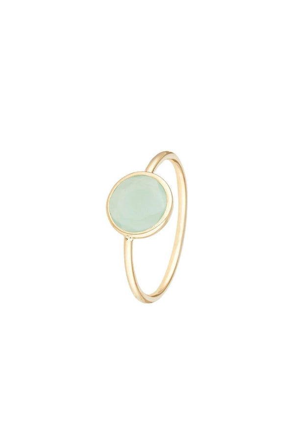 Bague "Aliyan"  Jade Verte, Or Jaune 375/1000