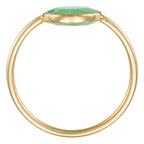 "Aliyan" Ring - Green Jade, 375/1000 Yellow Gold