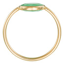 Bague "Aliyan" - Jade Verte, Or Jaune 375/1000
