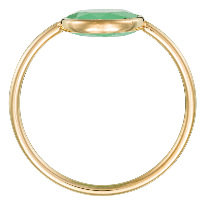Bague "Aliyan" - Jade Verte, Or Jaune 375/1000