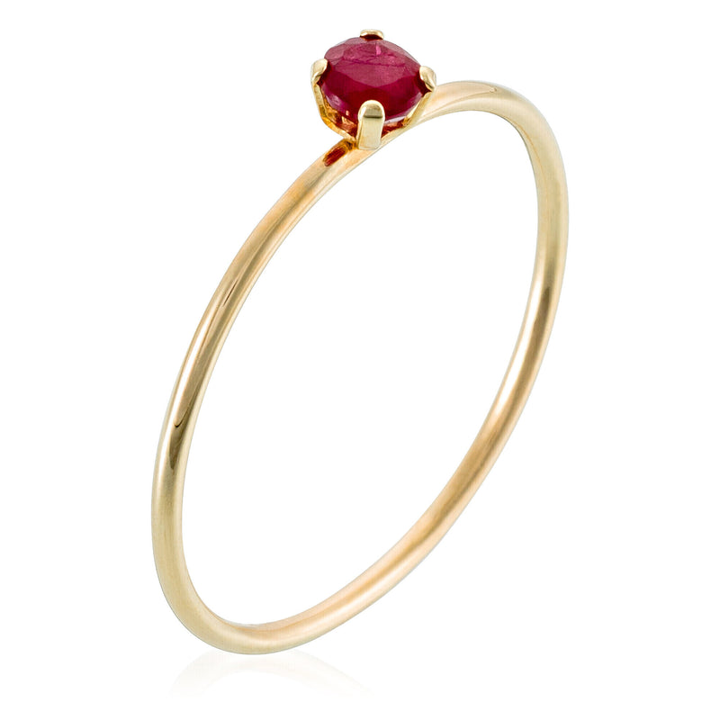Bague "Only One" Rubi, Or Jaune 375/1000
