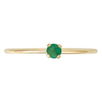 Anillo con esmeralda "Sólo un 0,03 quilates/1", oro amarillo 375/1000