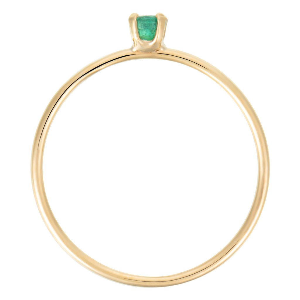 Anillo con esmeralda "Sólo un 0,03 quilates/1", oro amarillo 375/1000