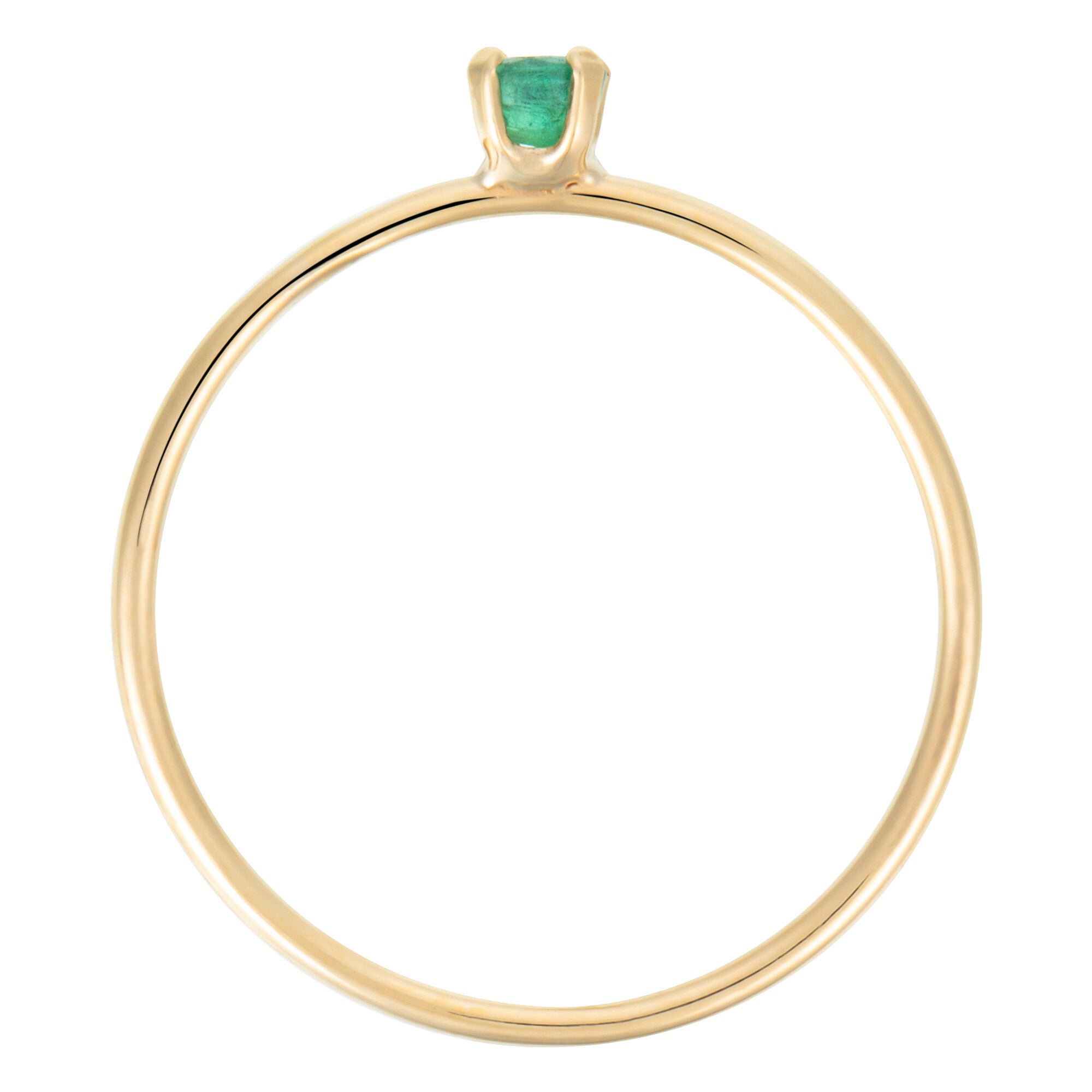 Anillo con esmeralda "Sólo un 0,03 quilates/1", oro amarillo 375/1000