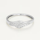 Bague "Accord" D0,025/12 - Or Blanc 375/1000