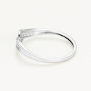 Bague "Accord" D0,025/12 - Or Blanc 375/1000