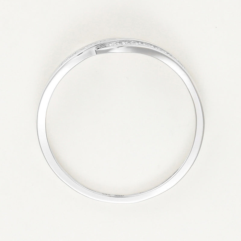 Bague "Accord" D0,025/12 - Or Blanc 375/1000