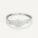 Bague "Accord" D0,025/12 - Or Blanc 375/1000
