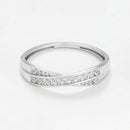 Bague "Croce" D0,025/15 - Or Blanc