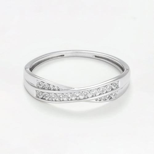 Anillo "Croce" D0.025/15 - Oro blanco