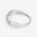 Bague "Croce" D0,025/15 - Or Blanc