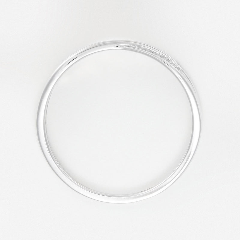 Bague "Croce" D0,025/15 - Or Blanc 375/1000