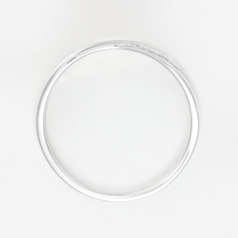 Bague "Croce" D0,025/15 - Or Blanc