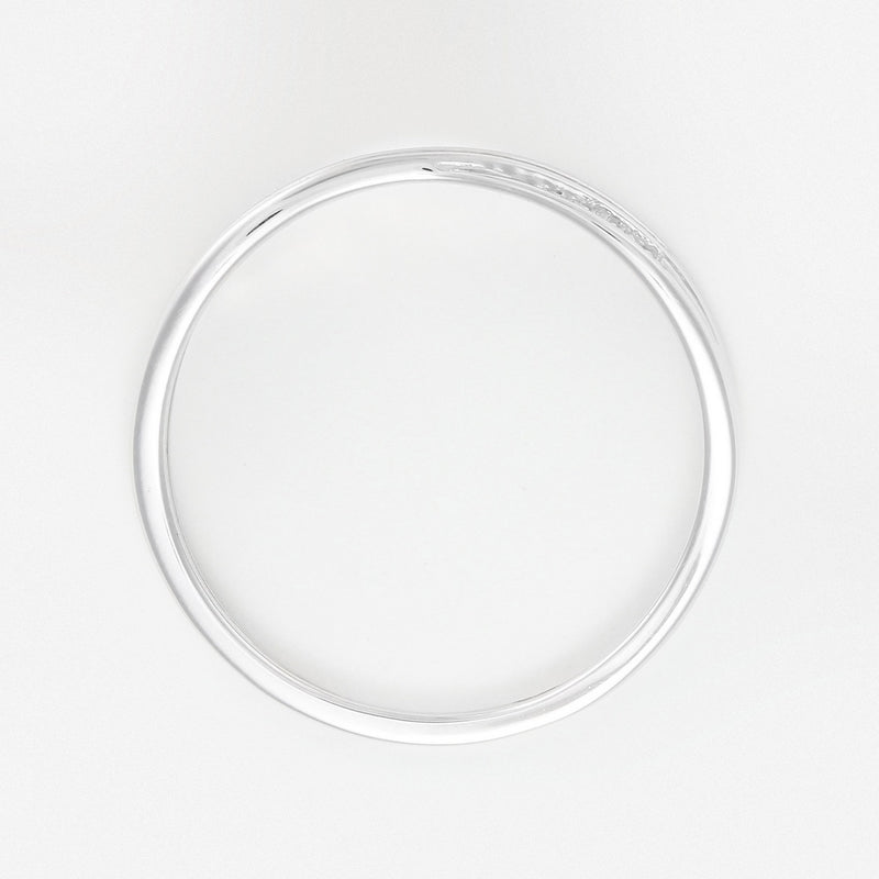 Bague "Croce" D0,025/15 - Or Blanc 375/1000